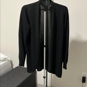 Ella Moss Open Front Black Cardigan